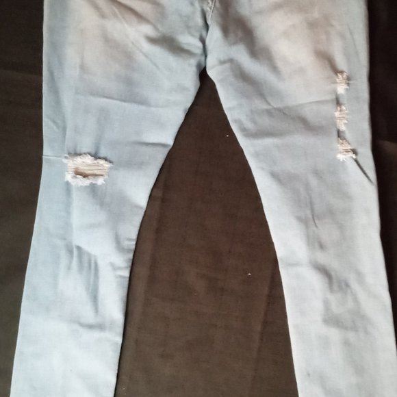 NWOT Track 23 Jeans Women's Blue Skinny Mid Rise Denim Distressed Jean Size 13 - Picture 7 of 9
